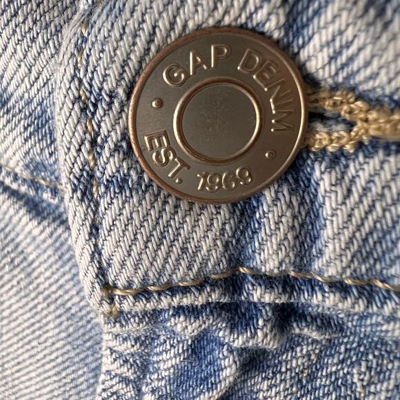 GAP Jeans Womens SZ 6/28 R Blue High Rise Wide Leg Cargo Light Wash 100% Cotton - Picture 8 of 16